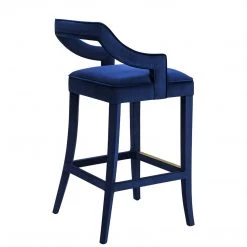 TOV MAURA NAVY VELVET COUNTER STOOL 9 TOV MAURA NAVY VELVET COUNTER STOOL