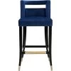TOV YORK NAVY VELVET BAR STOOL