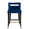 TOV Kitchen + Dining YORK NAVY VELVET COUNTER STOOL