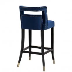 TOV Kitchen + Dining YORK NAVY VELVET COUNTER STOOL