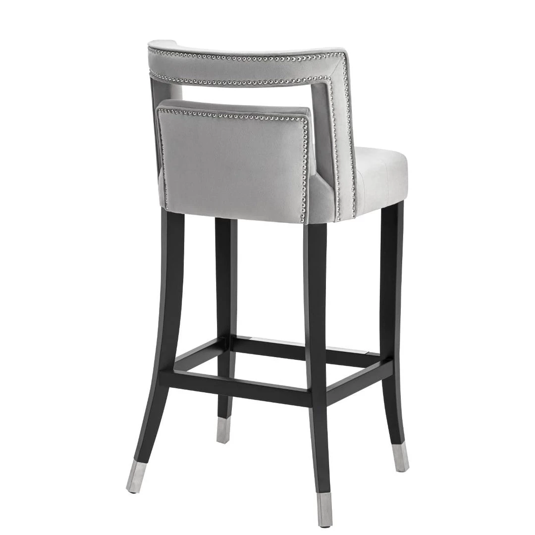 TOV YORK GRAY VELVET COUNTER STOOL Kitchen + Dining 3 TOV YORK GRAY VELVET COUNTER STOOL Kitchen + Dining