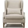 TOV DEVON BEIGE LINEN WING CHAIR Living Room
