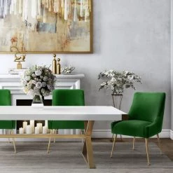 TOV PIPER VELVET SIDE CHAIR Kitchen + Dining