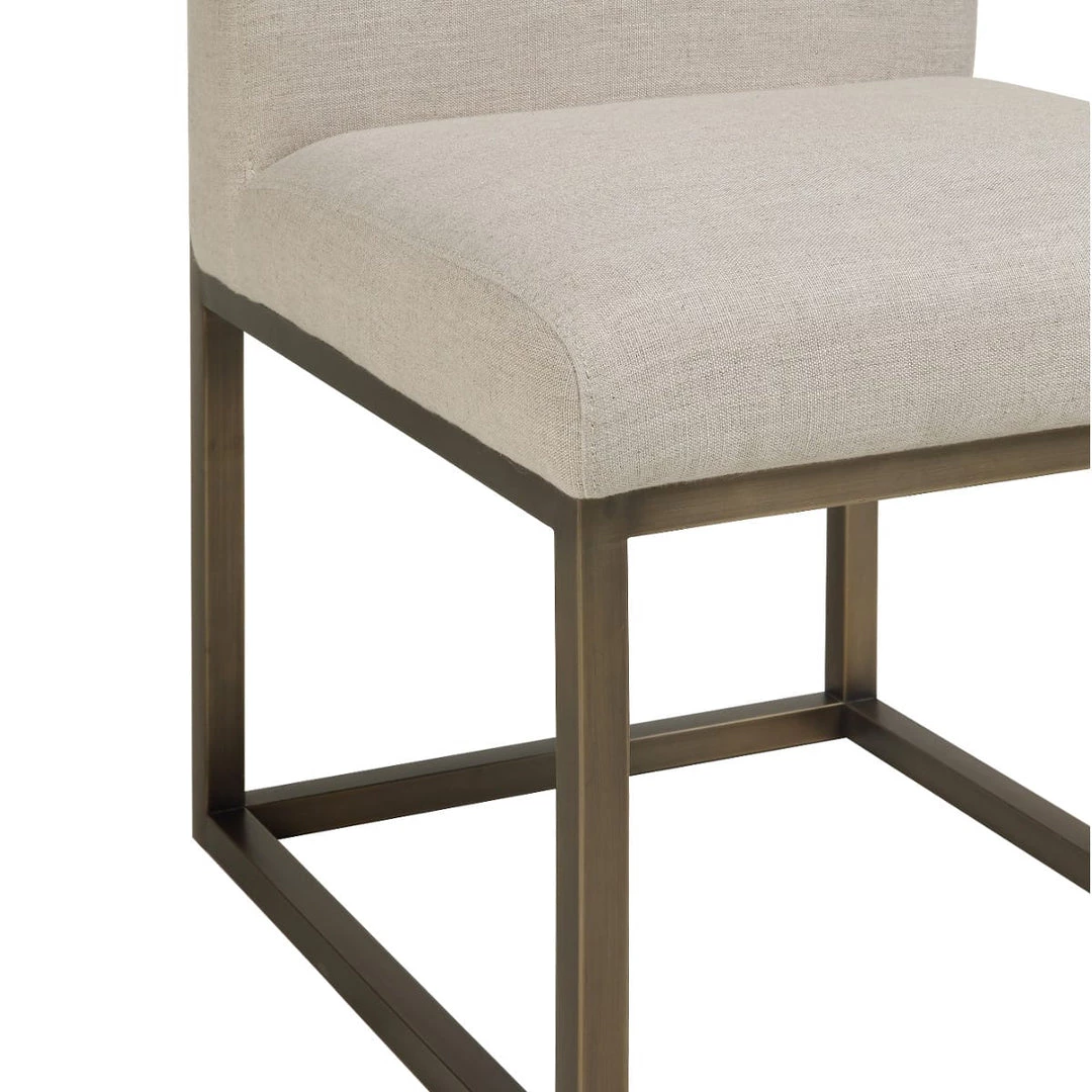 TOV GLAM BRASS + LINEN DINING CHAIR Kitchen + Dining 4 TOV GLAM BRASS + LINEN DINING CHAIR Kitchen + Dining