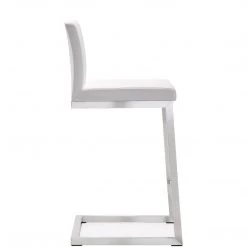 TOV PARMA COUNTER STOOL: WHITE/STAINLESS | SET OF 2 Kitchen + Dining 10 TOV PARMA COUNTER STOOL: WHITE/STAINLESS | SET OF 2 Kitchen + Dining