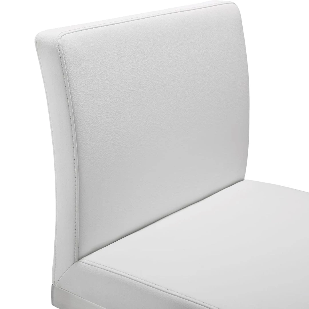 TOV PARMA COUNTER STOOL: WHITE/STAINLESS | SET OF 2 Kitchen + Dining 7 TOV PARMA COUNTER STOOL: WHITE/STAINLESS | SET OF 2 Kitchen + Dining