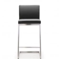 TOV PARMA COUNTER STOOL: CHARCOAL/STAINLESS | SET OF 2 Kitchen + Dining