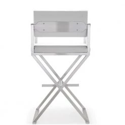 TOV DIRECTOR COUNTER STOOL: WHITE | STAINLESS 9 TOV DIRECTOR COUNTER STOOL: WHITE | STAINLESS