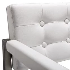 TOV Kitchen + Dining DIRECTOR BAR STOOL: WHITE | STAINLESS 11 TOV Kitchen + Dining DIRECTOR BAR STOOL: WHITE | STAINLESS