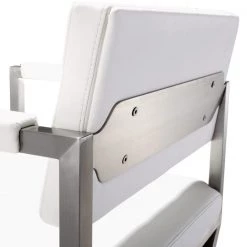 TOV DIRECTOR COUNTER STOOL: WHITE | STAINLESS 11 TOV DIRECTOR COUNTER STOOL: WHITE | STAINLESS