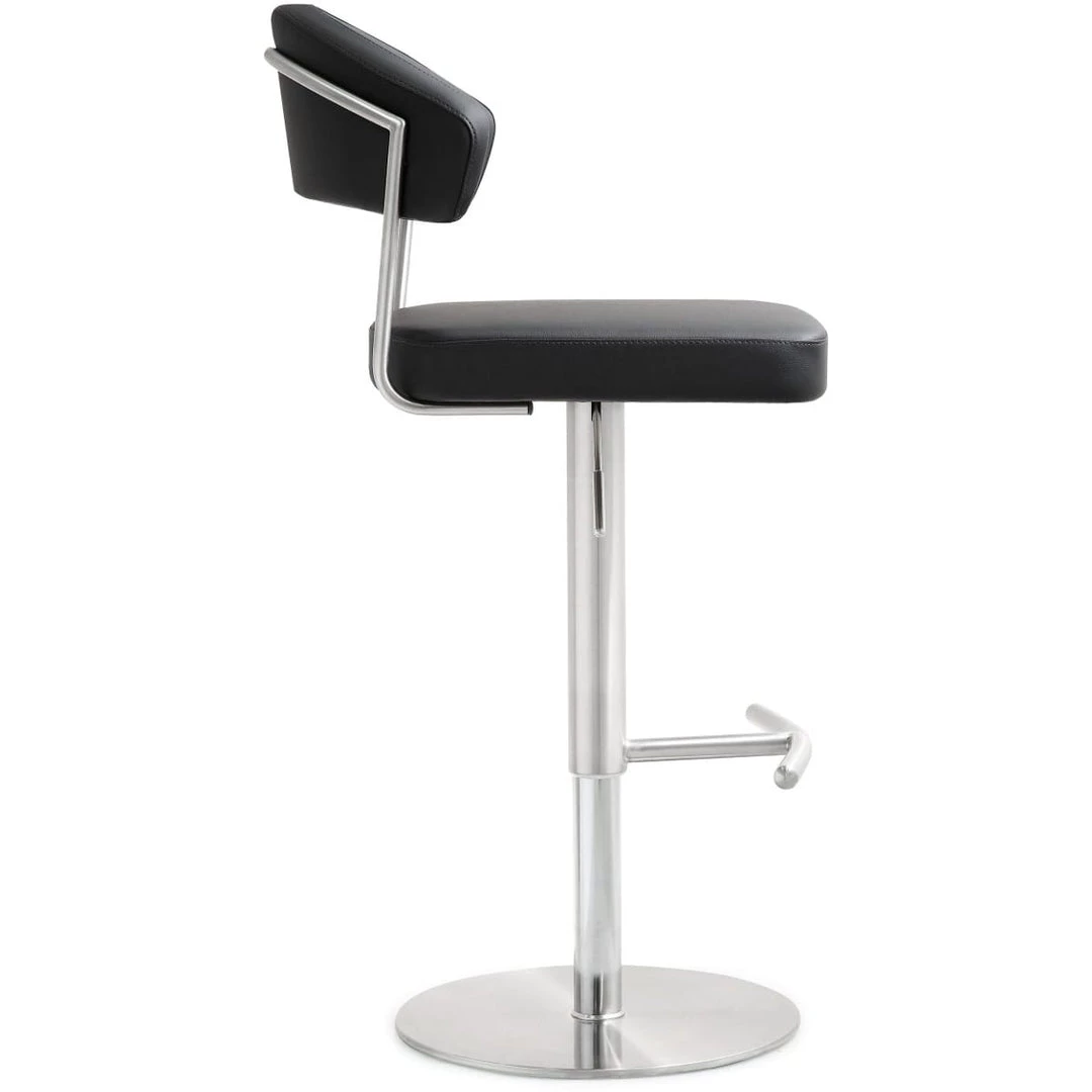 TOV COSMO ADJUSTABLE BAR STOOL: BLACK 3 TOV COSMO ADJUSTABLE BAR STOOL: BLACK