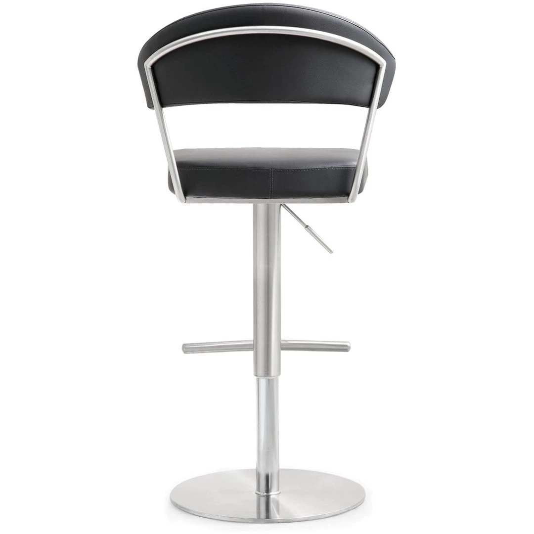TOV COSMO ADJUSTABLE BAR STOOL: BLACK 4 TOV COSMO ADJUSTABLE BAR STOOL: BLACK