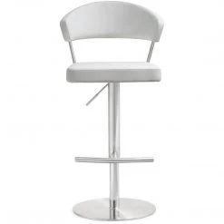 TOV COSMO ADJUSTABLE BAR STOOL: WHITE