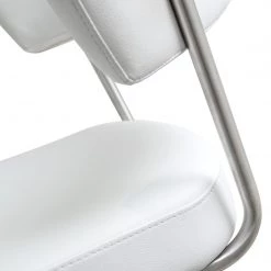 TOV COSMO ADJUSTABLE BAR STOOL: WHITE