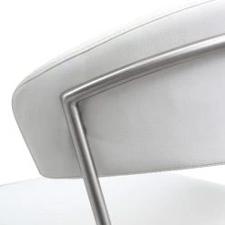 TOV COSMO ADJUSTABLE BAR STOOL: WHITE