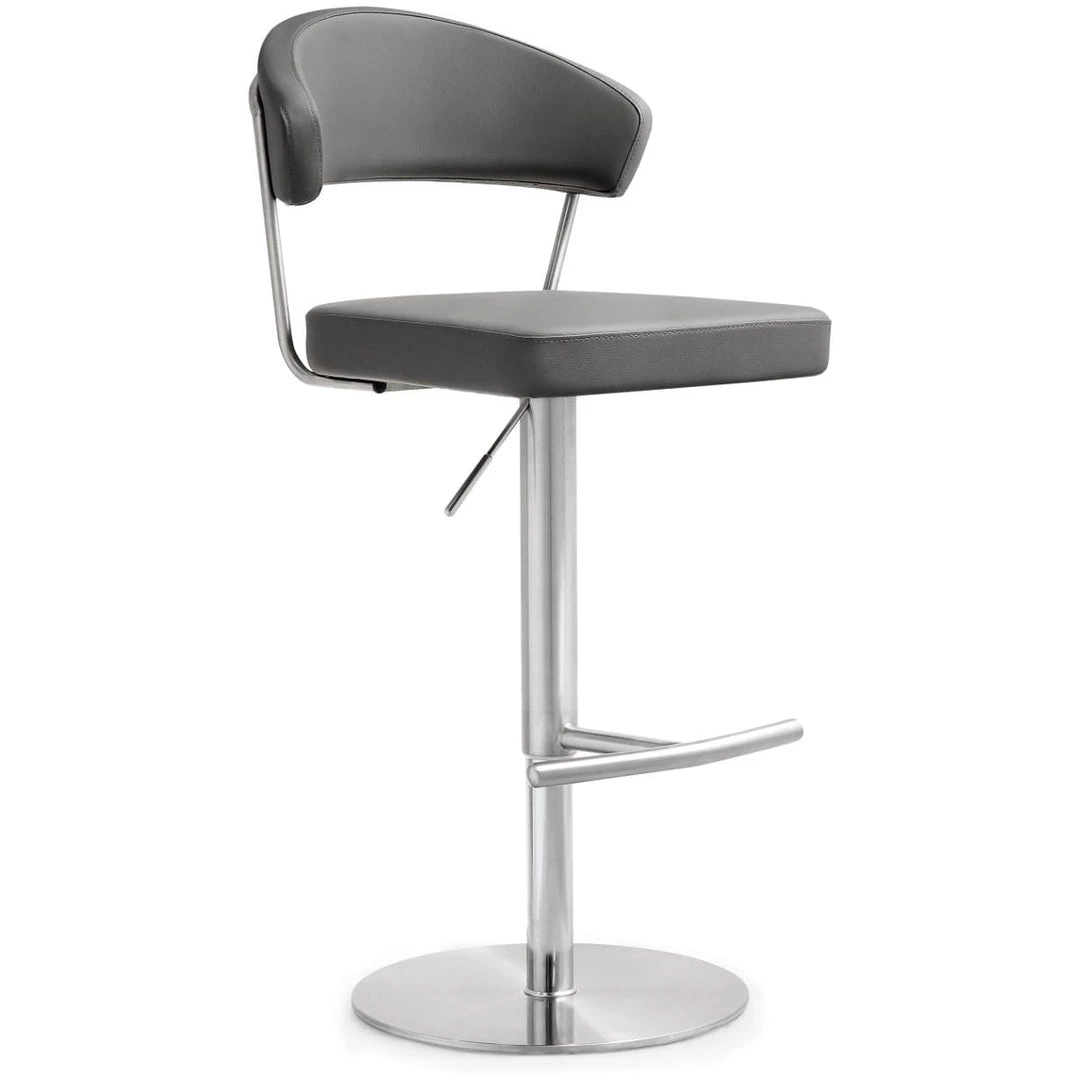 TOV Kitchen + Dining COSMO ADJUSTABLE BAR STOOL: CHARCOAL 1 TOV Kitchen + Dining COSMO ADJUSTABLE BAR STOOL: CHARCOAL