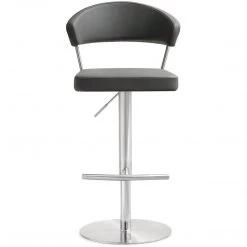 TOV Kitchen + Dining COSMO ADJUSTABLE BAR STOOL: CHARCOAL