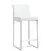 TOV DENMARK COUNTER STOOL: WHITE/STAINLESS | SET OF 2 Kitchen + Dining