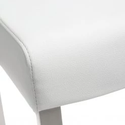 TOV DENMARK COUNTER STOOL: WHITE/STAINLESS | SET OF 2 Kitchen + Dining
