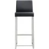 TOV Kitchen + Dining DENMARK BAR STOOL: BLACK/STAINLESS | SET OF 2