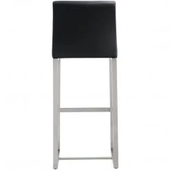 TOV Kitchen + Dining DENMARK BAR STOOL: BLACK/STAINLESS | SET OF 2 10 TOV Kitchen + Dining DENMARK BAR STOOL: BLACK/STAINLESS | SET OF 2