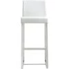 TOV DENMARK BAR STOOL: WHITE/STAINLESS | SET OF 2 Kitchen + Dining