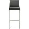 TOV Kitchen + Dining DENMARK BAR STOOL: GRAY/STAINLESS | SET OF 2