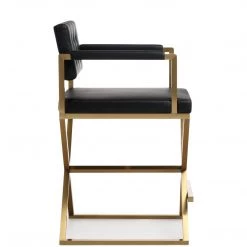 TOV DIRECTOR COUNTER STOOL: BLACK | GOLD