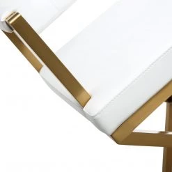 TOV DIRECTOR BAR STOOL: WHITE | GOLD Kitchen + Dining