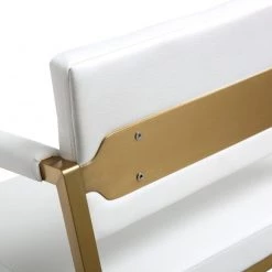 TOV DIRECTOR BAR STOOL: WHITE | GOLD Kitchen + Dining