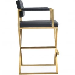 TOV Kitchen + Dining DIRECTOR BAR STOOL: BLACK | GOLD