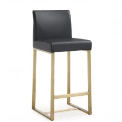 TOV DENMARK COUNTER STOOL: BLACK/GOLD | SET OF 2 Kitchen + Dining