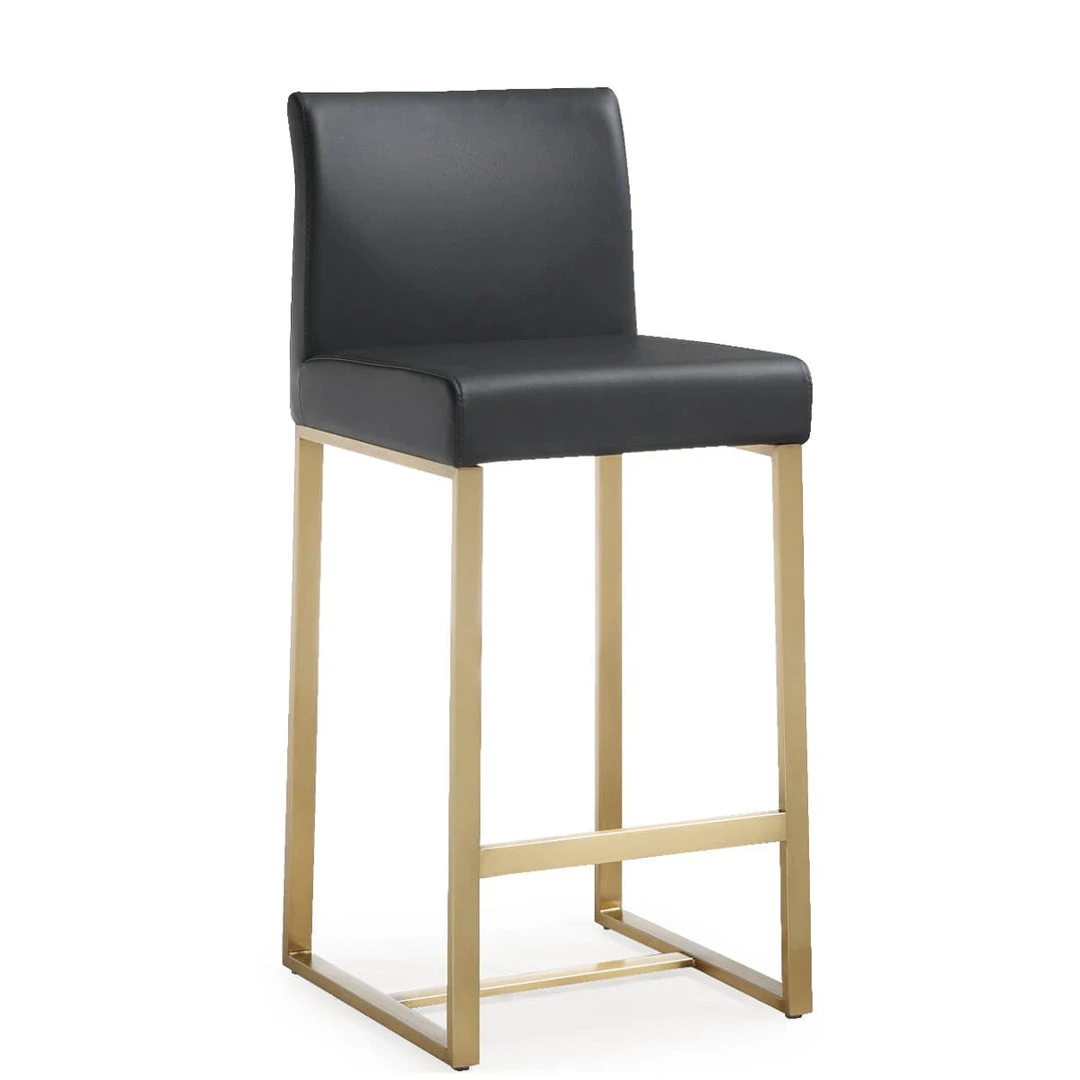 TOV DENMARK COUNTER STOOL: BLACK/GOLD | SET OF 2 Kitchen + Dining 1 TOV DENMARK COUNTER STOOL: BLACK/GOLD | SET OF 2 Kitchen + Dining