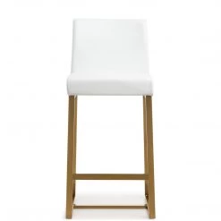TOV DENMARK COUNTER STOOL: WHITE/GOLD | SET OF 2
