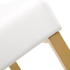TOV DENMARK COUNTER STOOL: WHITE/GOLD | SET OF 2