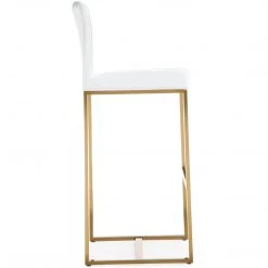 TOV DENMARK BAR STOOL: WHITE/GOLD | SET OF 2 Kitchen + Dining