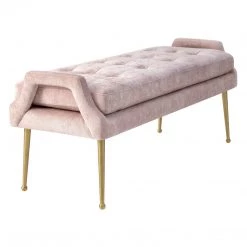 TOV DEJA SLUB VELVET BENCH: BLUSH