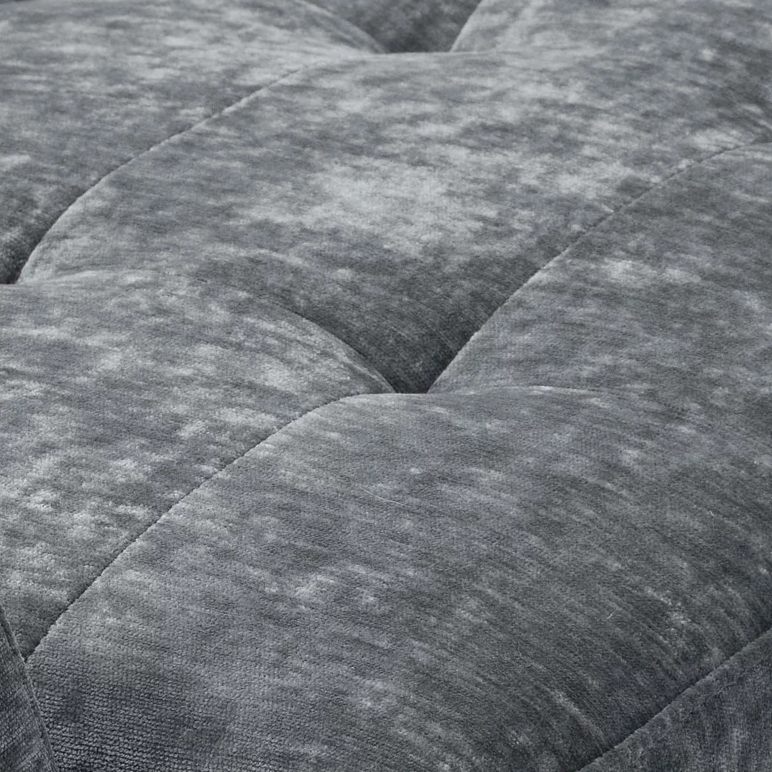 TOV Living Room DEJA SLUB VELVET BENCH: GRAY 2 TOV Living Room DEJA SLUB VELVET BENCH: GRAY