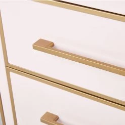 TOV ESTEE PINK LACQUER TABLE Bedroom