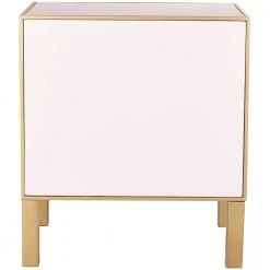 TOV ESTEE PINK LACQUER TABLE Bedroom