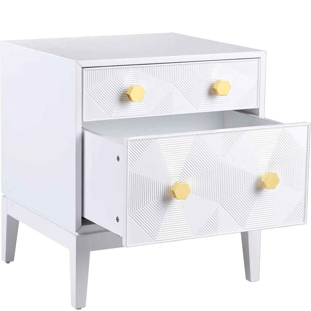 TOV Bedroom KITZY WHITE LACQUER END TABLE 5 TOV Bedroom KITZY WHITE LACQUER END TABLE