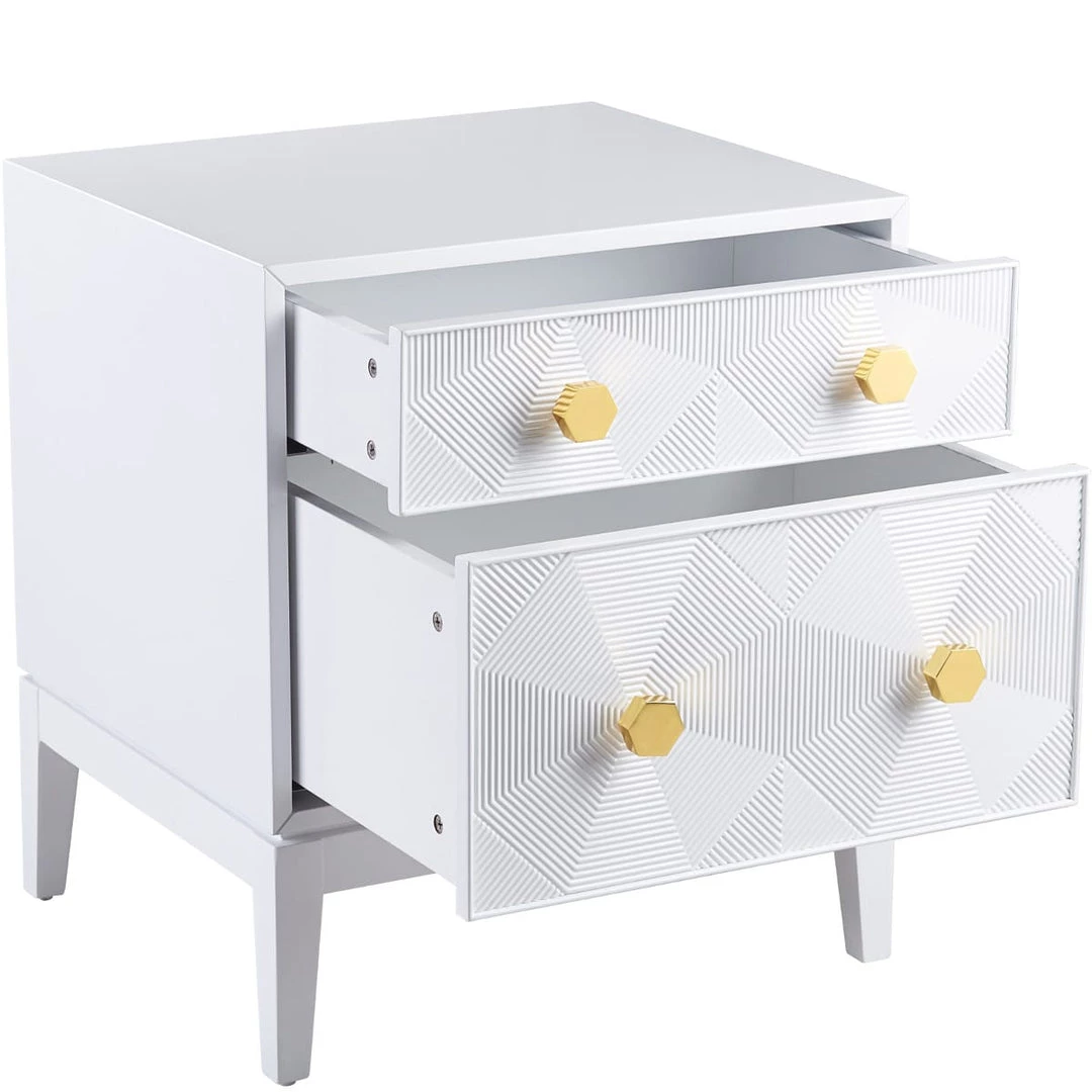 TOV Bedroom KITZY WHITE LACQUER END TABLE 7 TOV Bedroom KITZY WHITE LACQUER END TABLE