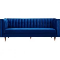 TOV Living Room SEBASTIAN TUXEDO VELVET SOFA