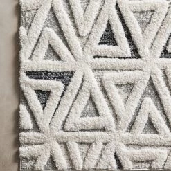 LOLOI TRIA RUG: WHITE, INK BLUE, SLATE