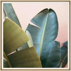 L ART "TROPIC PINK #2" GLASS FRAMED ART Wall Art