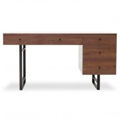 FOUR HANDS TUCKER WALNUT + WHITE LACQUER DESK Furniture