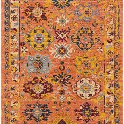 SURYA HUSINA WOOL RUG: ORANGE, SAFFRON MULTI