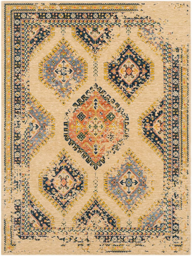 SURYA HEDDY WOOL RUG: WHEAT MULTI 1 SURYA HEDDY WOOL RUG: WHEAT MULTI