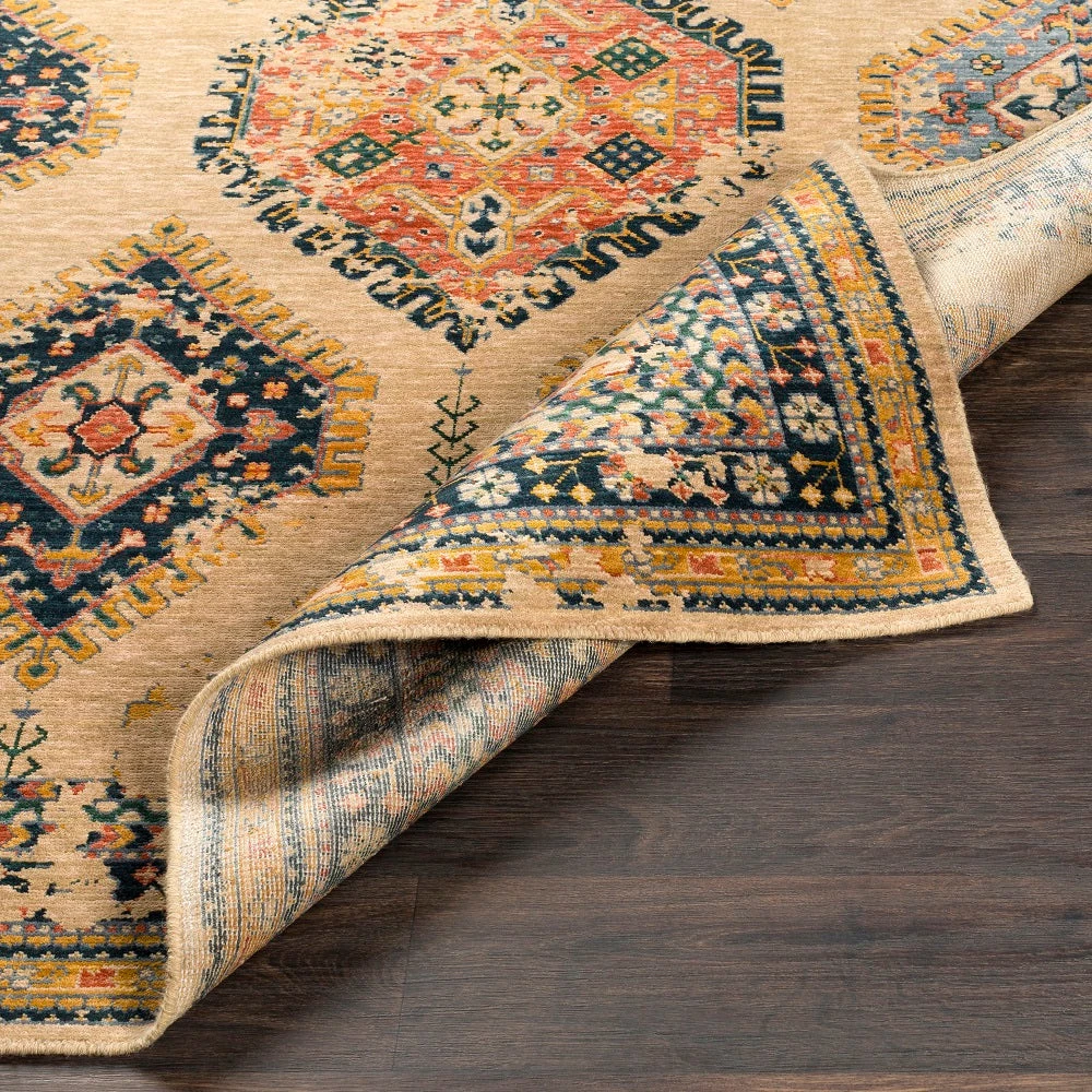 SURYA HEDDY WOOL RUG: WHEAT MULTI 2 SURYA HEDDY WOOL RUG: WHEAT MULTI