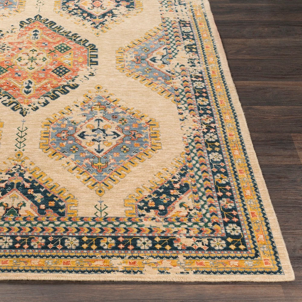 SURYA HEDDY WOOL RUG: WHEAT MULTI 3 SURYA HEDDY WOOL RUG: WHEAT MULTI